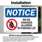 Signmission No Oil Changes In Parking Lot OSHA Notice Sign, Vinyl Decal, 14in W x 10in L, 2PK OS-2PACK-NS-D-1014-L-16150 - alternate 5